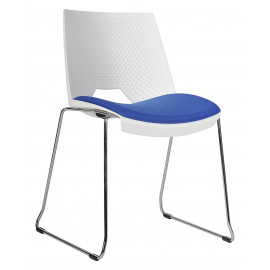 Plastová židle STRIKE  s čalouněným sedákem