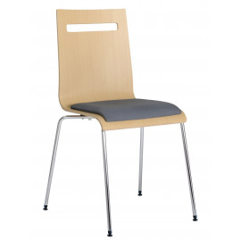 Dřevěná konferenční židle Elsi TC s čalouněným sedákem 