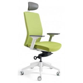 Kancelářská židle J2 WHITE SP s hlavovou opěrkou