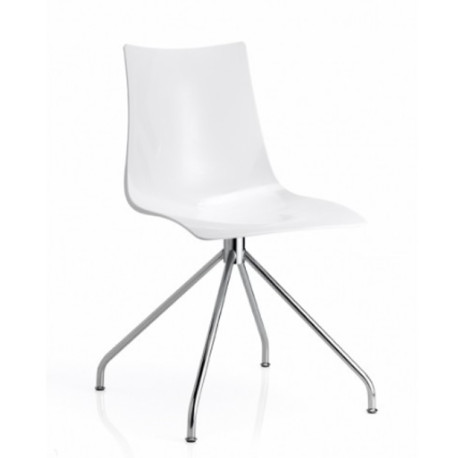 Plastová židle ZEBRA ANTISHOCK otočná - lesklá bílá 2601 310
