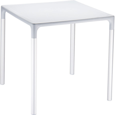Venkovmí plastový stůl MANGO ALU - silver/šedý