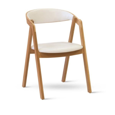 Dřevěná židle GURU sedák a opěrák koženka