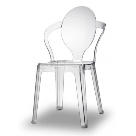 Plastová židle SPOON transparentní čirá 2332 100