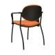 Konferenční židle WENDY čalouněná - 4 nohy + područky P07 a plastový stoleček)