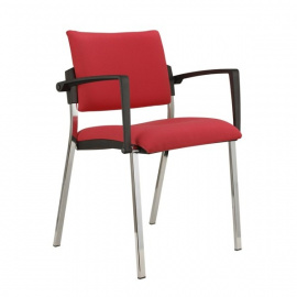 Konferenční židle SQUARE čalouněná / černý plast