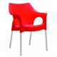 Pohodlná plastová židle OLINA Červená